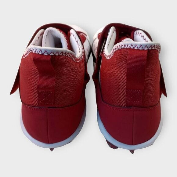 Nike Alpha Menace Pro 2 Mid Football Cleats White/Red BV3945-106 Mens size 14 - Picture 6 of 8